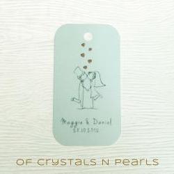  24 Kissing Couple Customised Gift Tags - Wedding Favor Tags - Thank you tags - Wedding Gift Tags - Baby Shower Tags