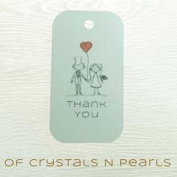 24 Couple in Love Customised Gift Tags - Wedding Favor Tags - Thank you tags - Wedding Gift Tags - Baby Shower Tags